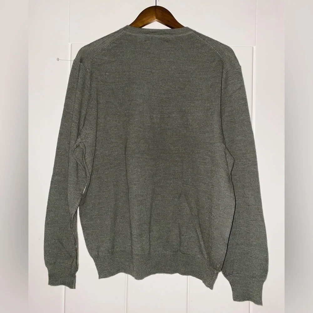 David & Squire Extra Fine Merino Wool Long Sleeve Pullover Sweater‎ NEW Men L